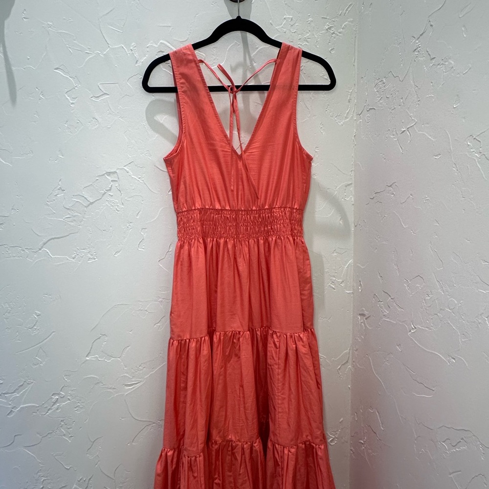 Anthropologie Coral Maxi Dress